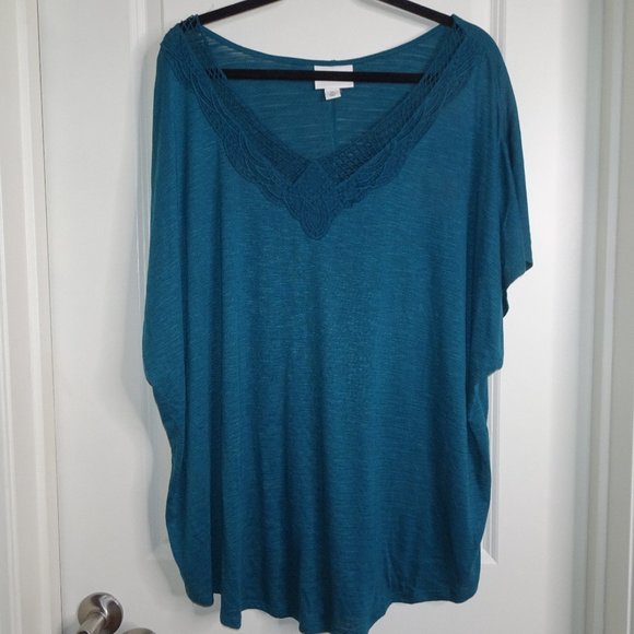 Ava & Viv Blouse with Lacing - Picture 1 of 5